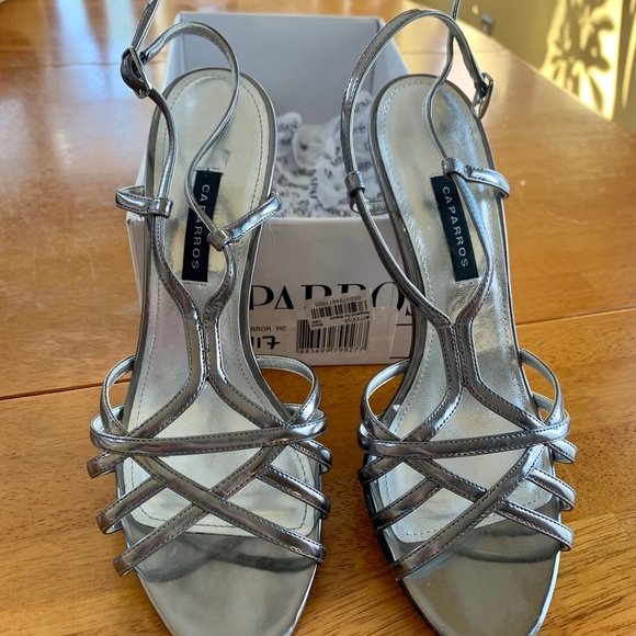 Women’s Caparros Silver Strappy Heel (7) - Picture 3 of 5